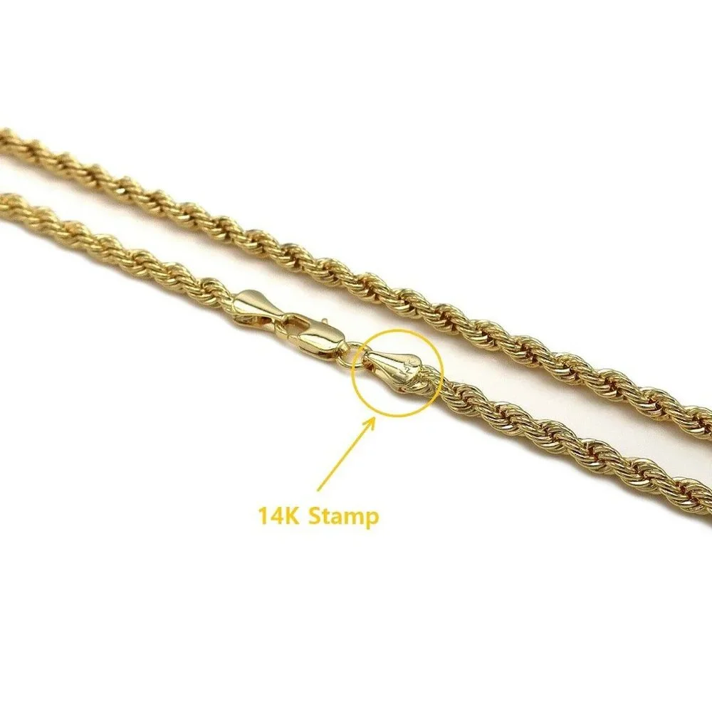 14k Gold Stamped 3.5mm 20